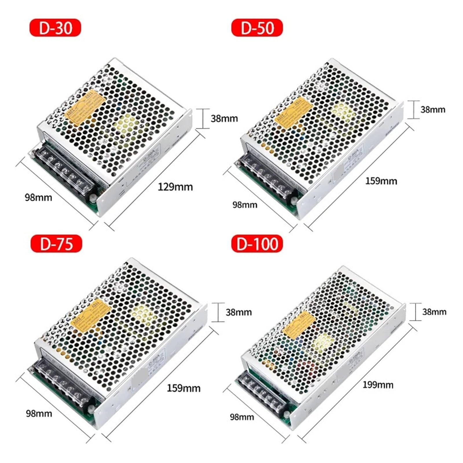 Alimentatore Switching CC A Doppia Uscita 30/50/75/100/120/350/500 W Alta stabilità | Trasformatore driver CA/CC 10 V -5 V 12 V -12 V 15 V -15 V 24 V -24 V(C(12V 24V),120W)