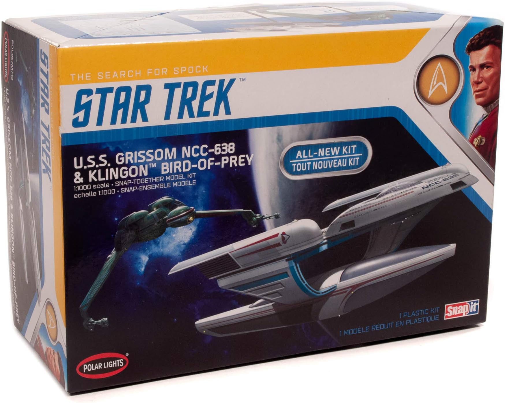 POL957 1:1000 U.S.S Grissom NCC-638 and Klingon Bird of Prey Twin Pack, Multi