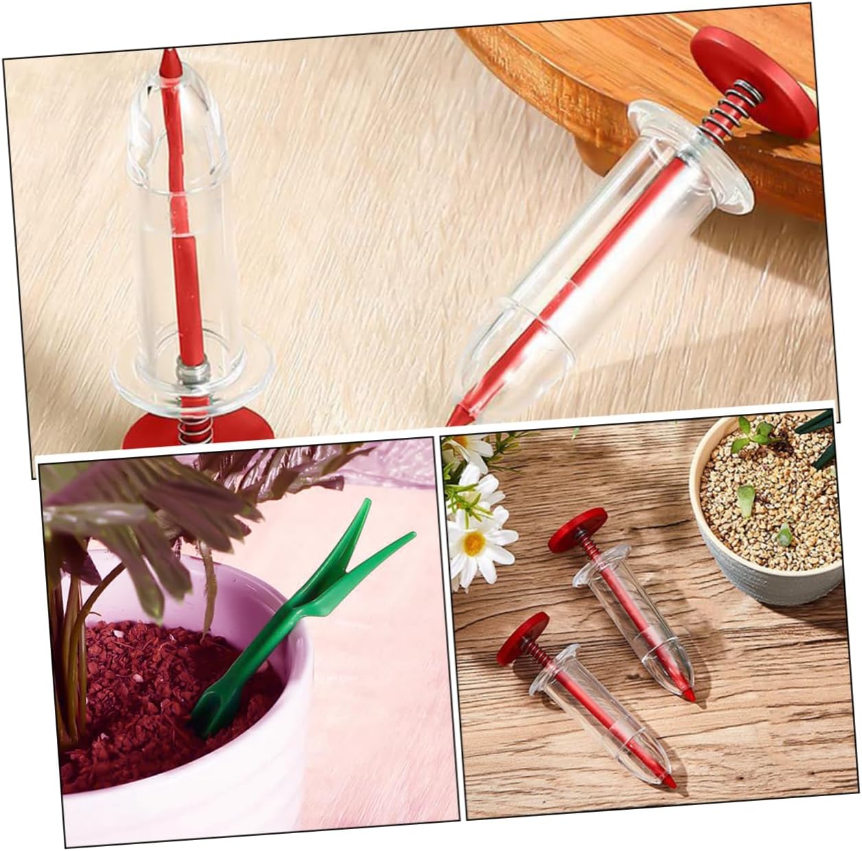 Toddmomy Manual Seed Seeder Tool Plastic Grass Seed Spreader Hand Held Seeder Dispenser Gardening Accessories