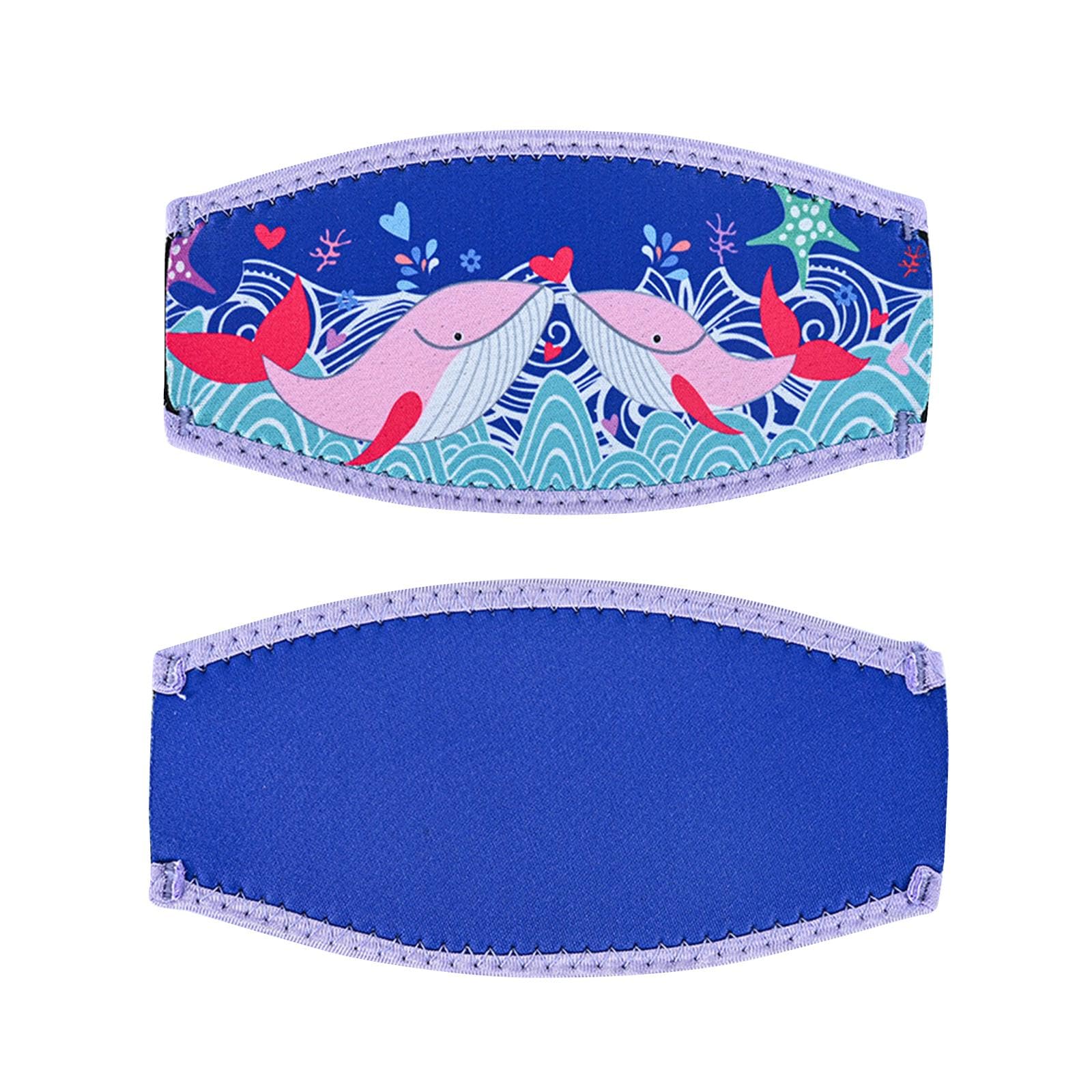 Amagogo Copri Cinturino per Maschera da Immersione, Fascia per Capelli Snorkeling Sostituisci Impermeabile con Bordi Cuciti per Sub, 18x9 cm Blu Scuro