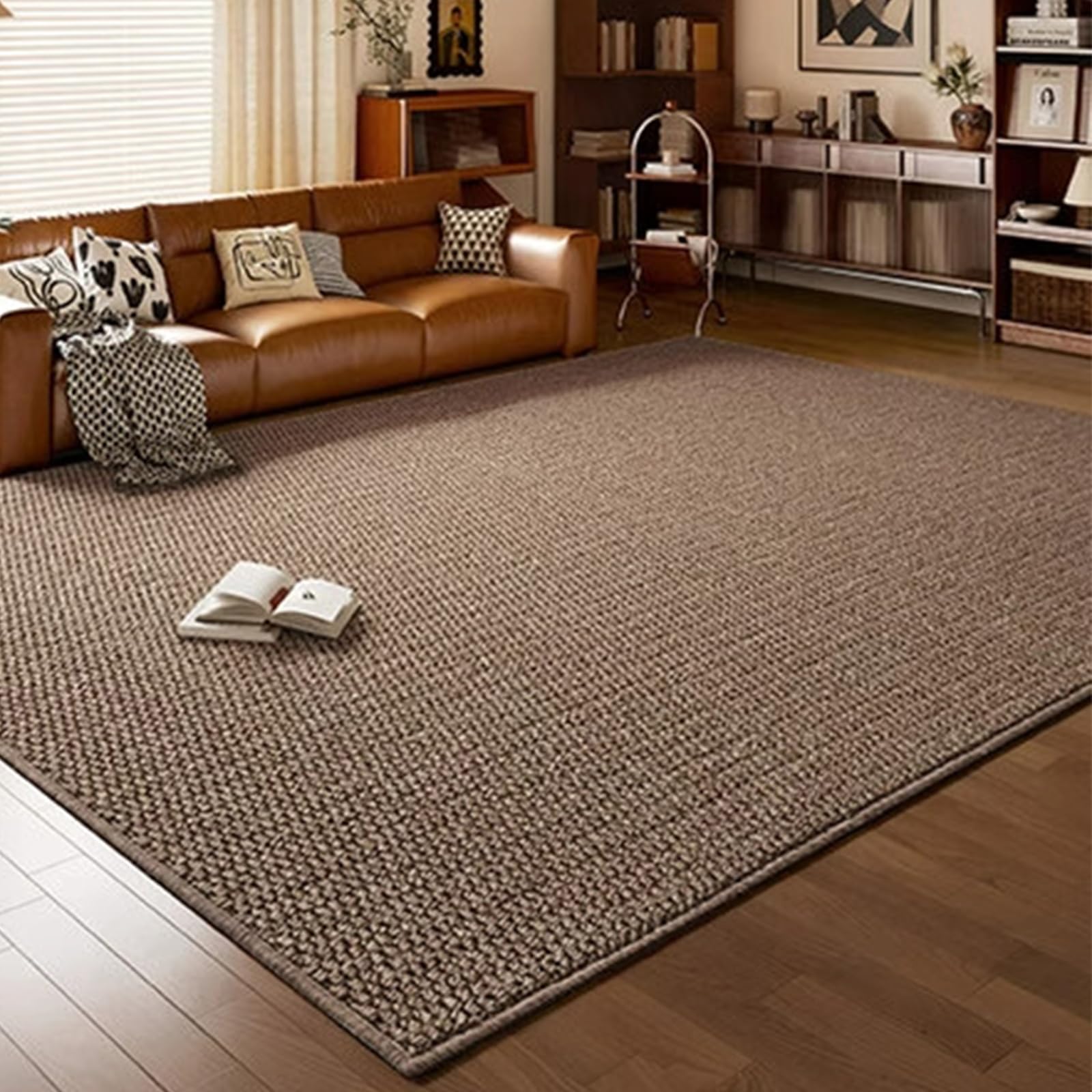 Tapis antidérapant aspect sisal pour protéger le salon familial