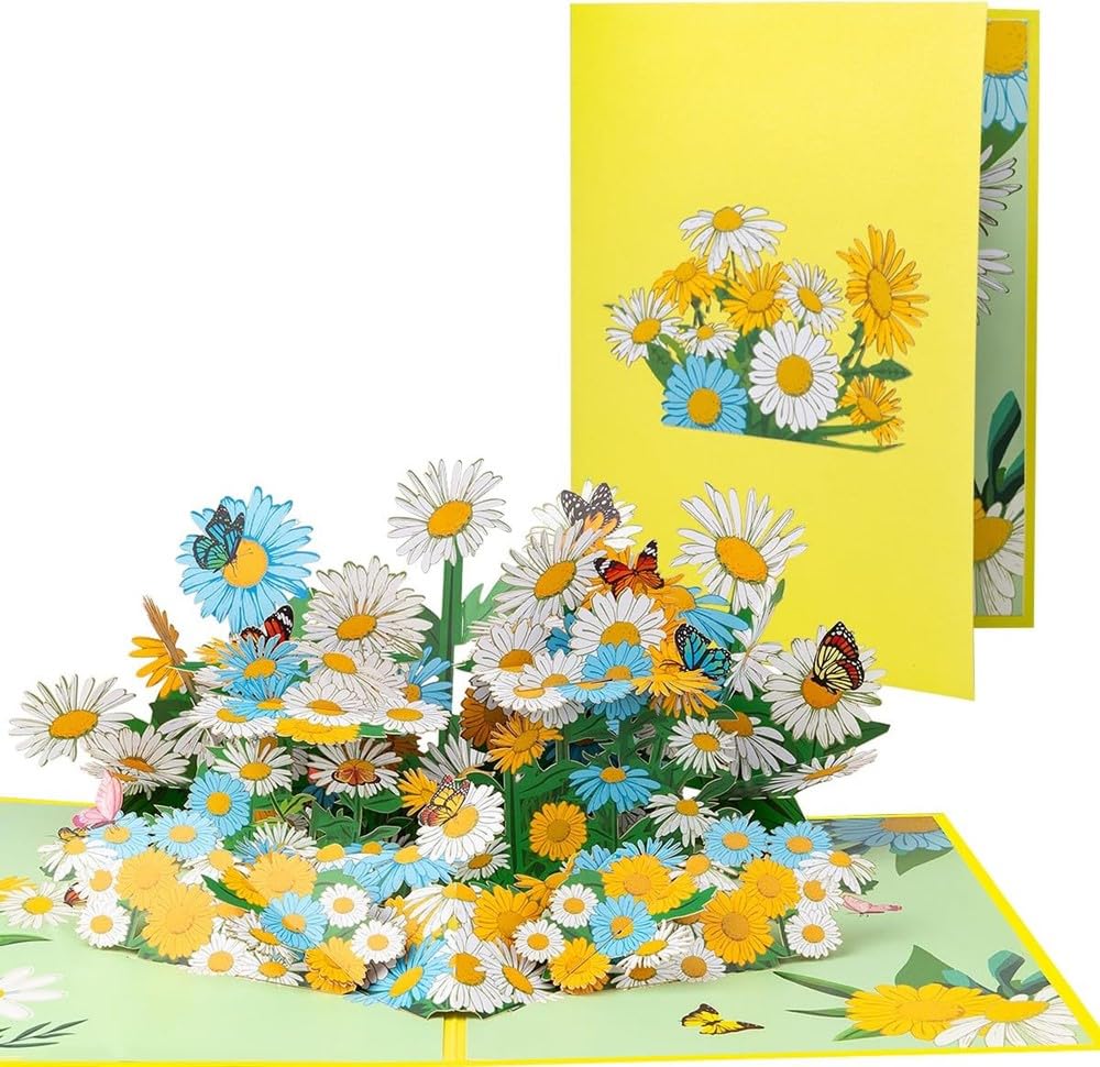 Daisy Butterflies 3D Pop Up Card Spring Floral Card for Her Garden Lover Birthday Mother’s Day Card — image 1