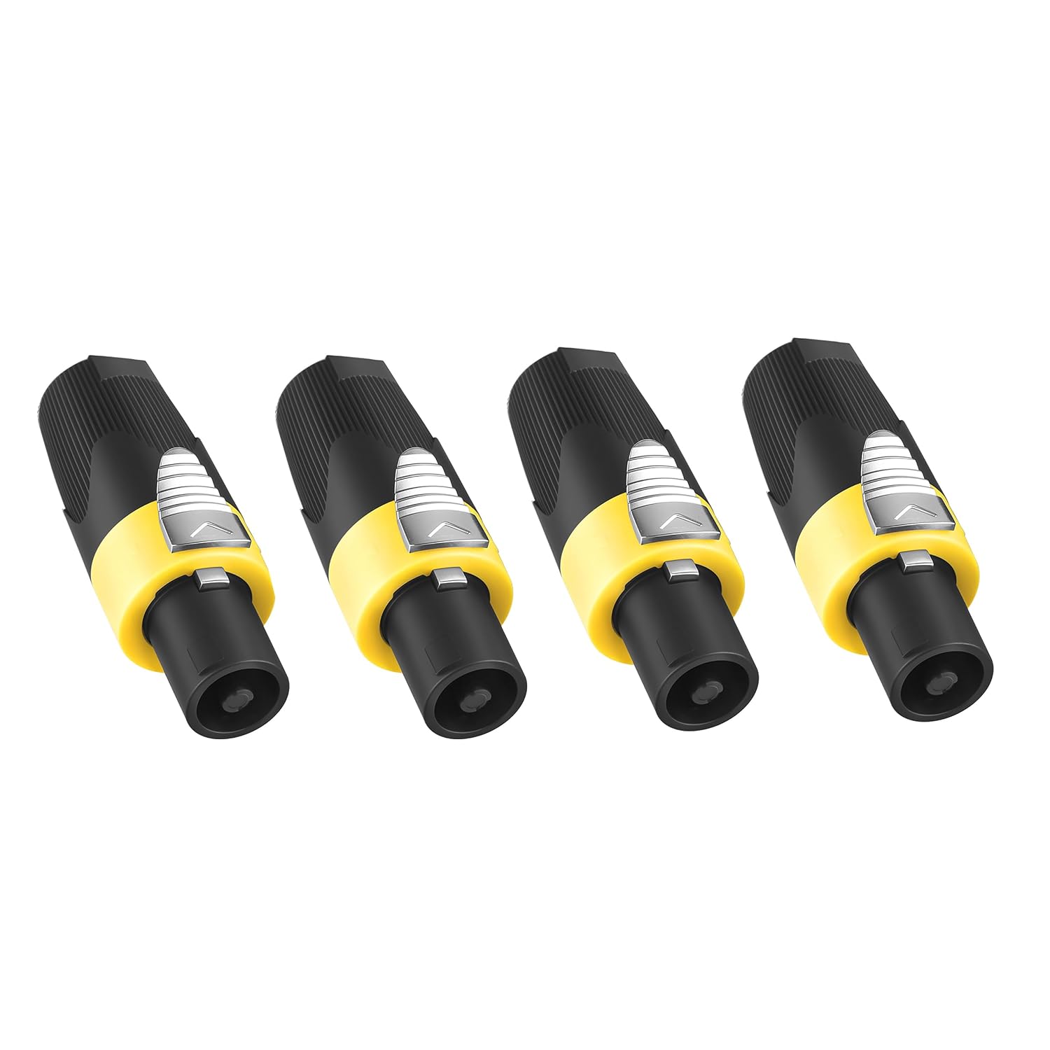 4 Pole Speakon Connector, Gray | Professional Audio, NL4 Compatible, Twist Lock, No Solder Required