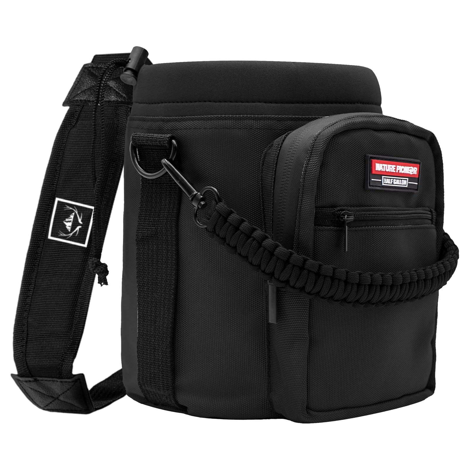 NATURE PIONEOR Insulated Water Bottle Holder with Shoulder Strap for Half/One Gallon 64oz/128OZ Sports Water Jugs Bottles, Carrier/Pouch Sleeve for Outdoor Camping, Hiking,Gym