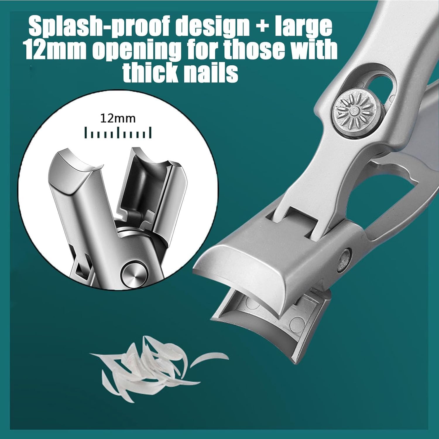 MightyClip Nagelknipser - Deutscher Edelstahl für Männer, Inklusive Nagelfeile und Aufbewahrungsbox (Silber)