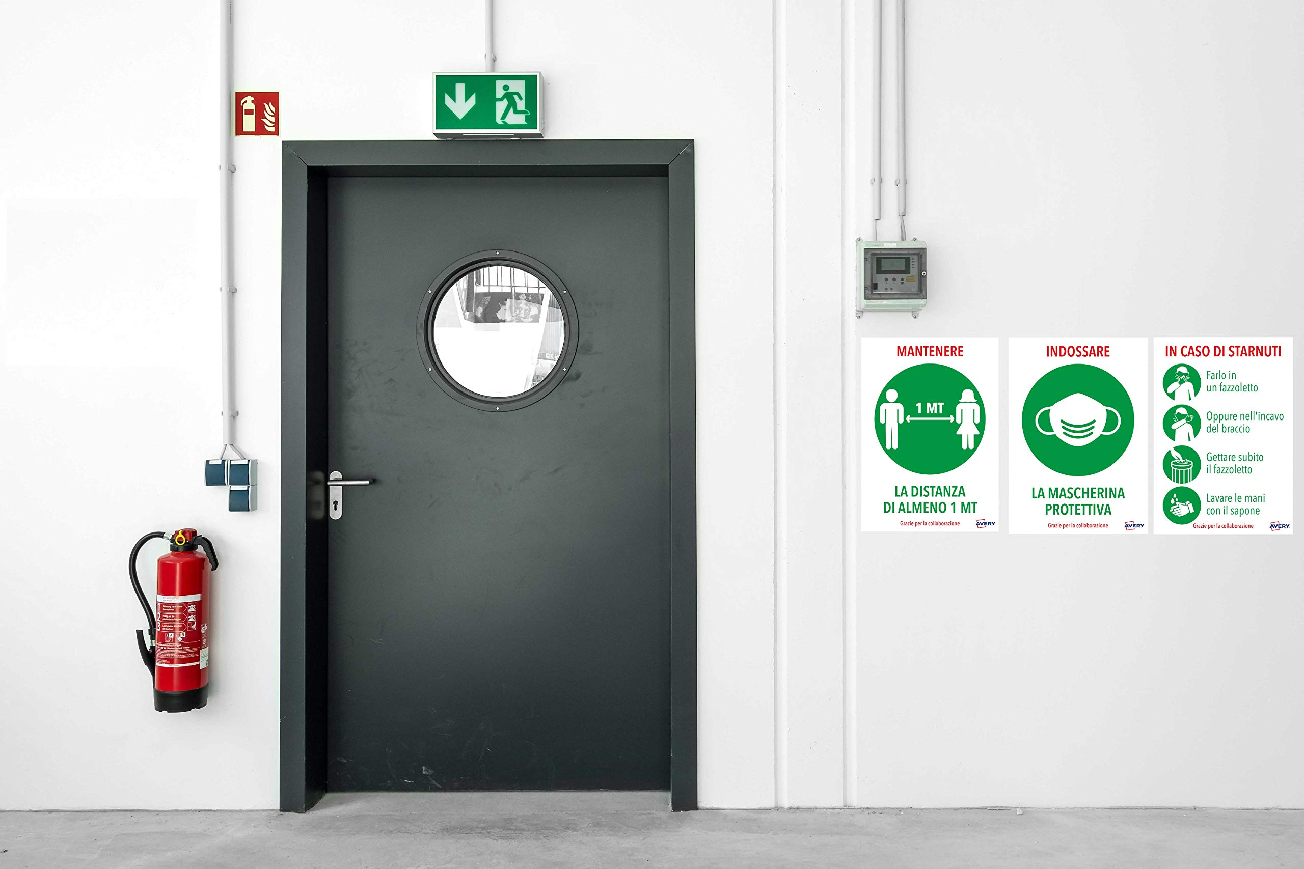 Confezione Da 2 Cartelli Autoadesivi A4 ‘Protezione Virus Obbligatoria’ – Adesivi In Vinile Per Ufficio E Luoghi Di Lavoro, Conformi Normative - 3