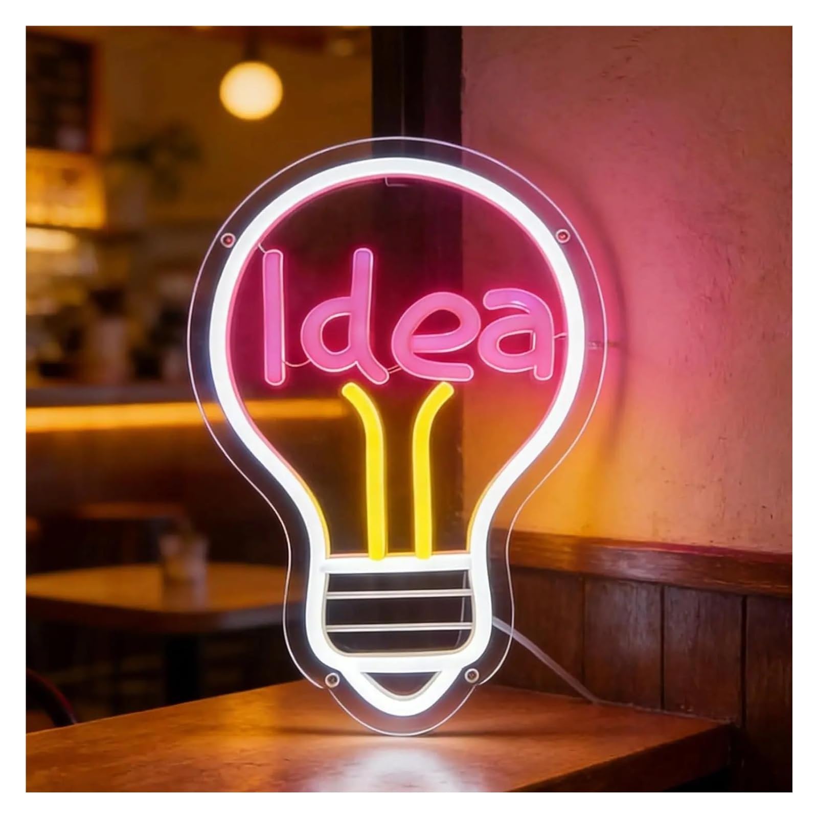 LEMST Signs Lamp Idea Neon Sign LED Light USB Powered for Reading Room Coffee Bookstore Library Bedroom Aesthetic Wall Decor 28.5cmx20cm/11.2inx7.8in
