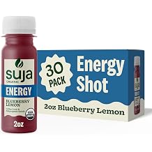 Suja Organic Energy Shot 30 Pack with Coffee Fruit & Reishi Mushroom | 100mg Natural Caffeine | اللقطات الوظيفية | عصير مضغوط على البارد مع بروبيوتيك حي | نباتي وخالي من الغلوتين