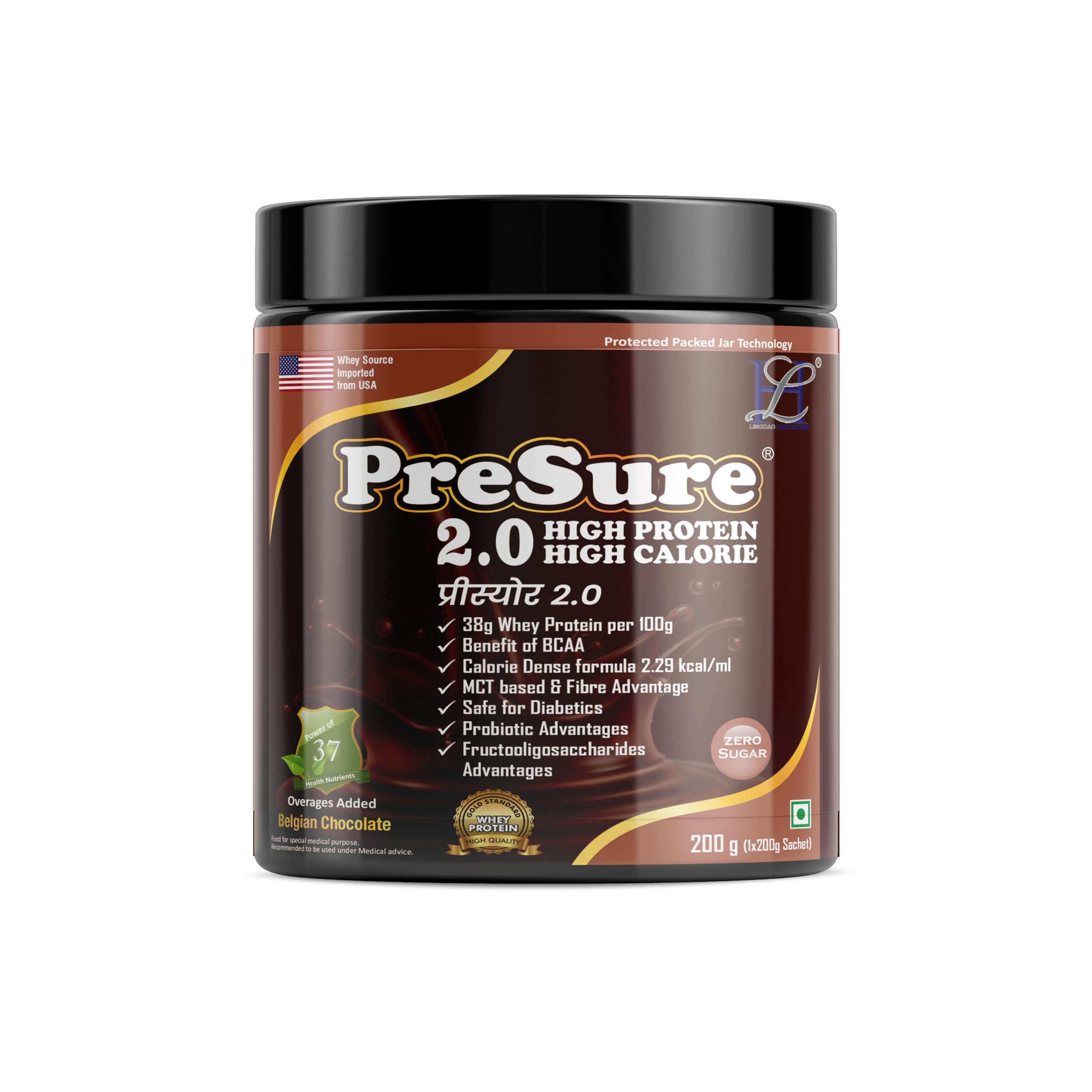 PreSure 2.0 HIGH PROTEIN HIGH CALORIE Whey Protein Powder Chocolate Flavor For Men And Women_(200 gm)-image-26