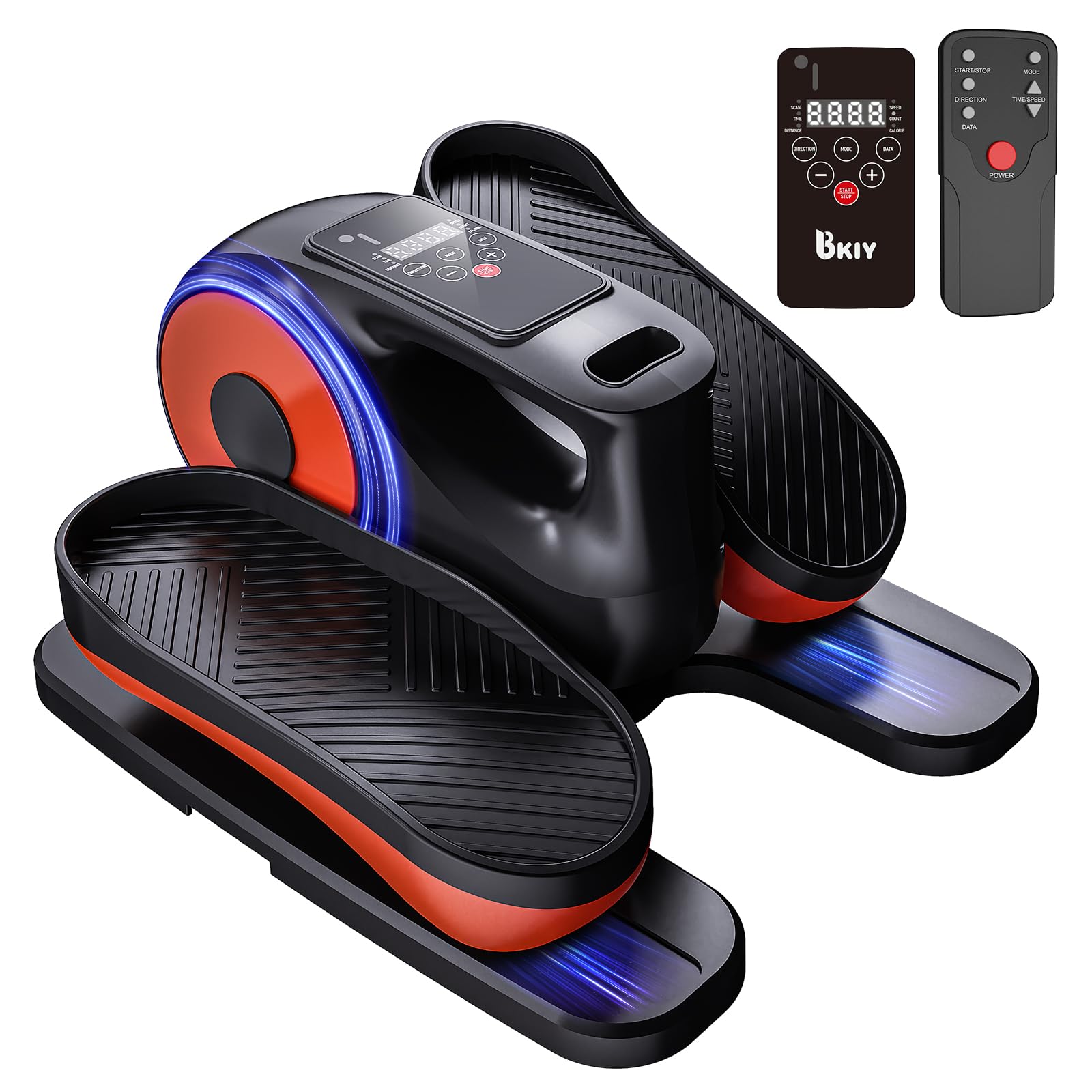 Under Desk Elliptical Machine, Electric Under-Desk Elliptical for Seniors - Mini Elliptical Exercise Equipment for Home with 12-Speed Touch Screen, Remote Control & Reversible Motion