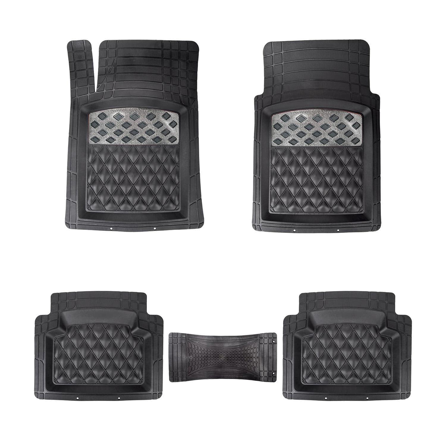 Automix Metal Topuklu Paspas Chrome Carbon | Aracınız İçin Şık ve Dayanıklı Oto Paspas