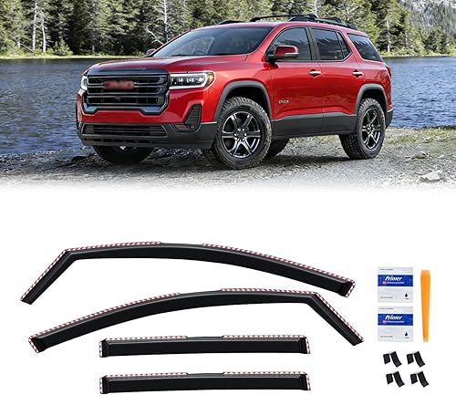 Miniatura 138 de Visera de ventana para Jeep Cherokee 1984-2001 (Excluye Modelo Limited), Protectores Guards Shields de lluvia de canal exterior, Deflector