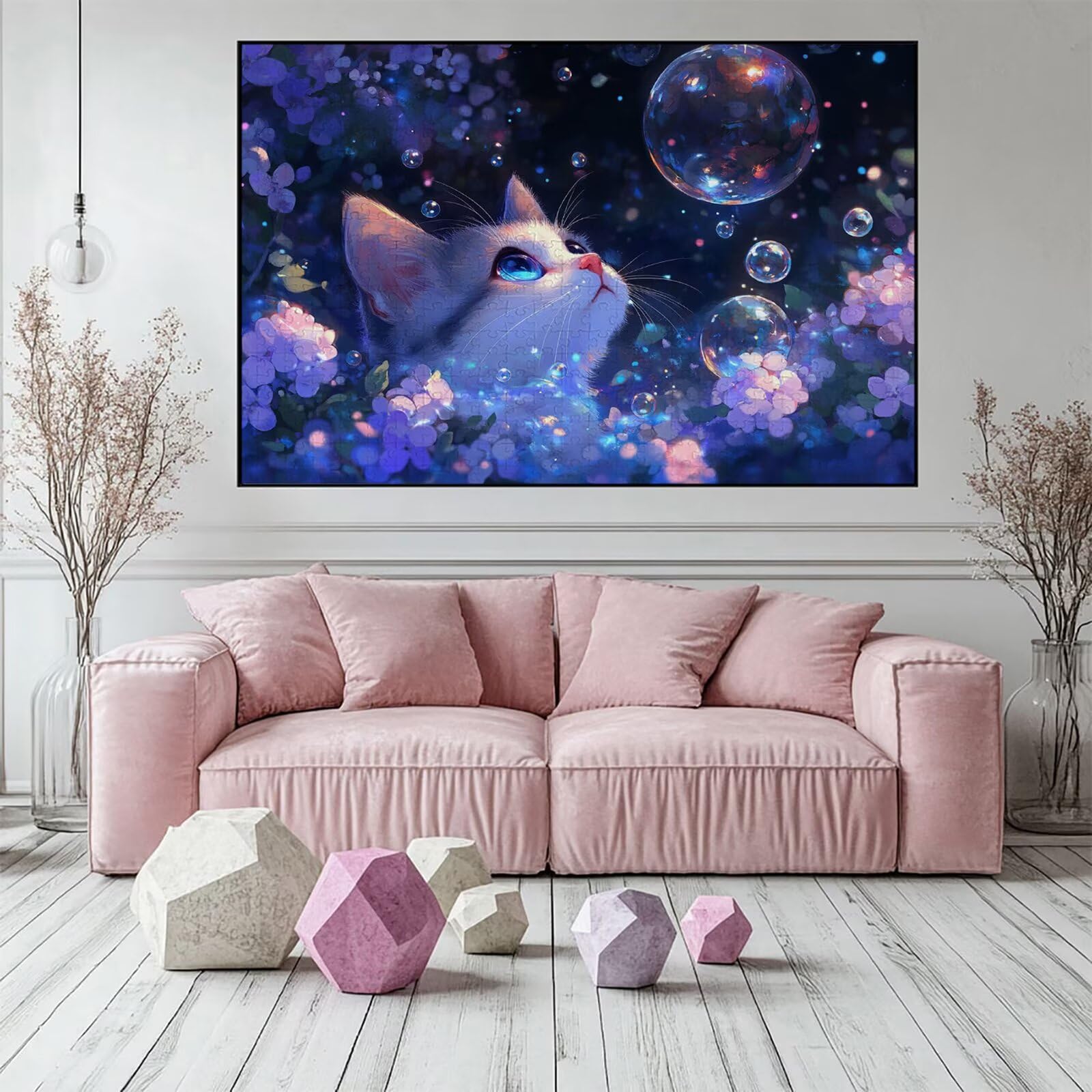 Puzzle 3000 elementów urocze puzzle dla dorosłych kot 122 x 81 cm unikalne rzemiosło klasyczne 3D drewniana układanka do rodzinnych gier aktywnych, układanka do samodzielnego wykonania nawet do
