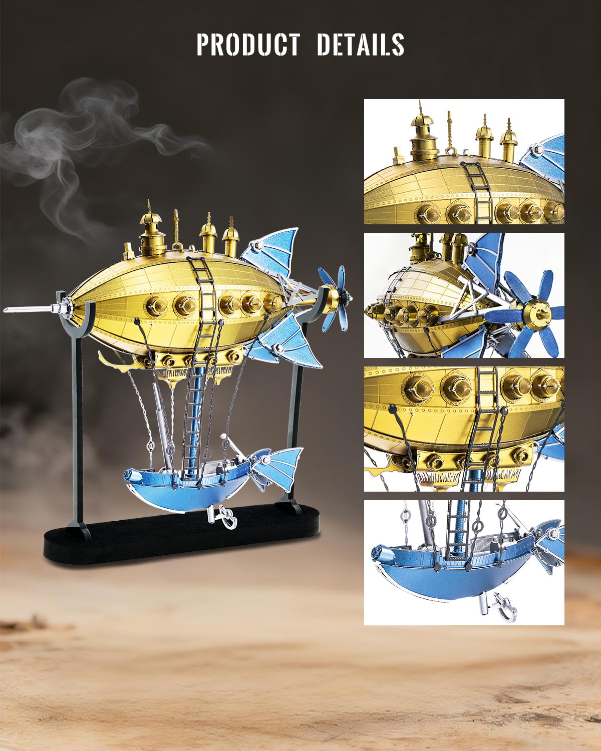 Piececool Metall Puzzle 3D Victoria-Dampfschiff Craft Kits Construction Adult 3D Puzzle erwachsen，275 Teile