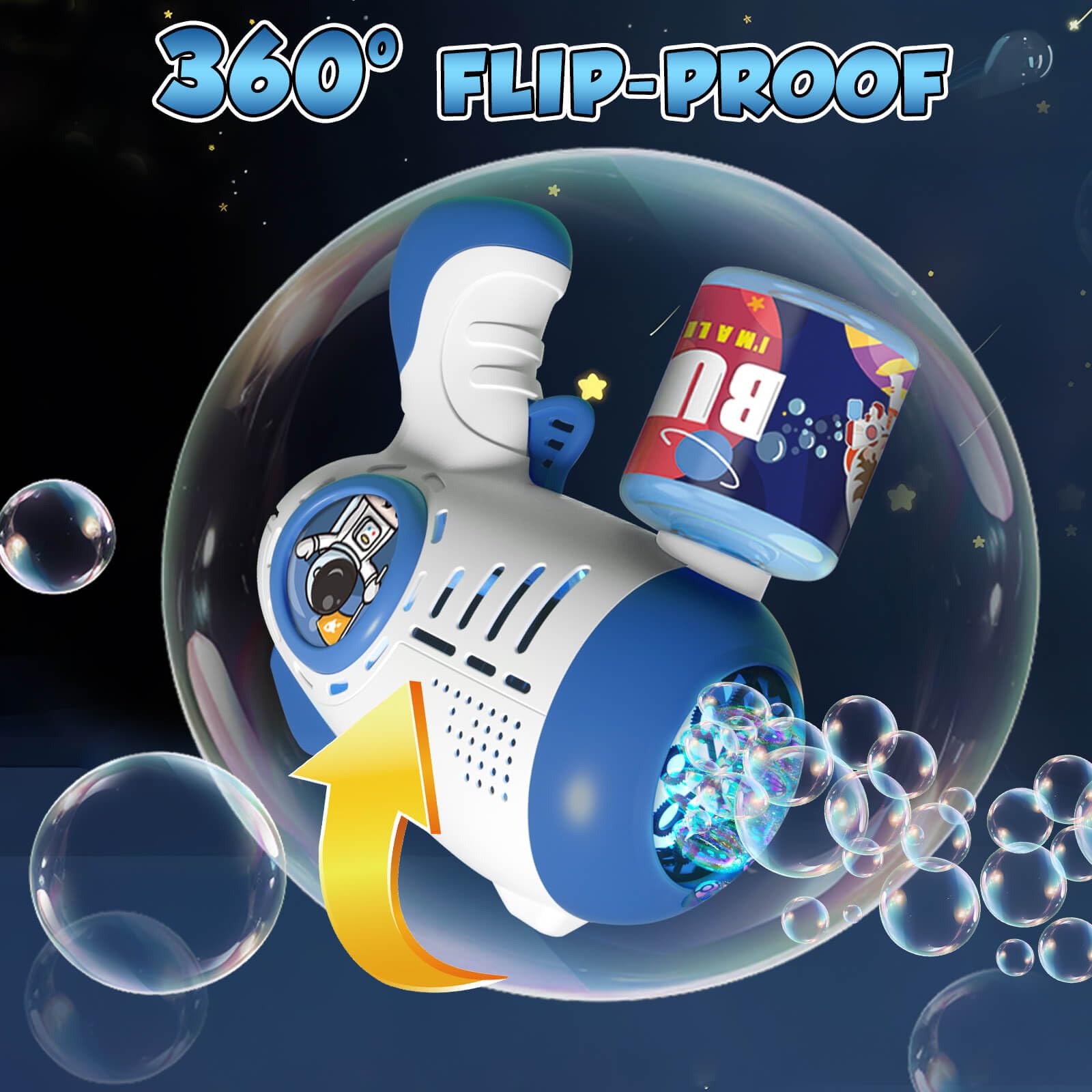 Beria Space Bubble Gun Toys for Kids 3-8 Year Old: Bubble Machine Bubble Guns for Kids Bubble Maker with Bubble Liquid Gifts for 3 4 5 6 7 8 Year Old Boys Toy Party Outdoor Garden Bubble Game Toy - Image 4