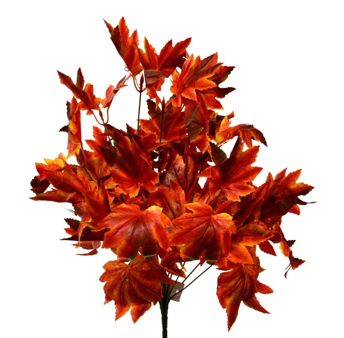 Buy VATIKA FLOWER Beautiful Artificial Flower Bunch with Orange Maple Leaves (47 cm Tall) Online