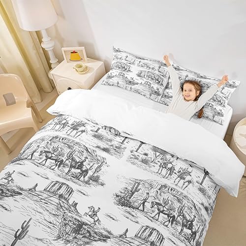 Miniatura 194 de Castle Fairy Juego de funda de edredón de cola de pez de sirena, tamaño Queen, juego de ropa de cama de escamas de sirena de acuarela arcoíris, 3