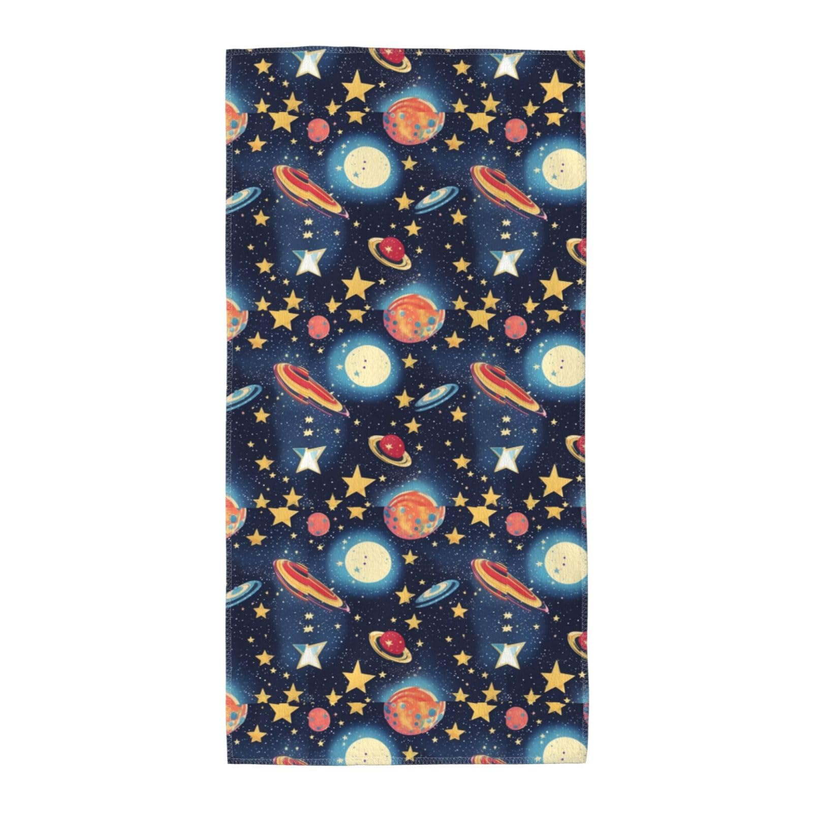 DIEzig Starry Sky Universe Space Fashion Printed Long Bath Towel For Pool Side Seaside Holiday