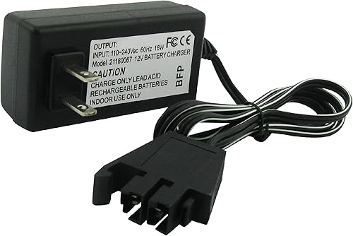 Super Power Supply® Adaptador de batería AC/DC 12V Peg Perego Cable cargador para John Deere Deer Gator Tractor Polaris Ducati Monster Vehicle