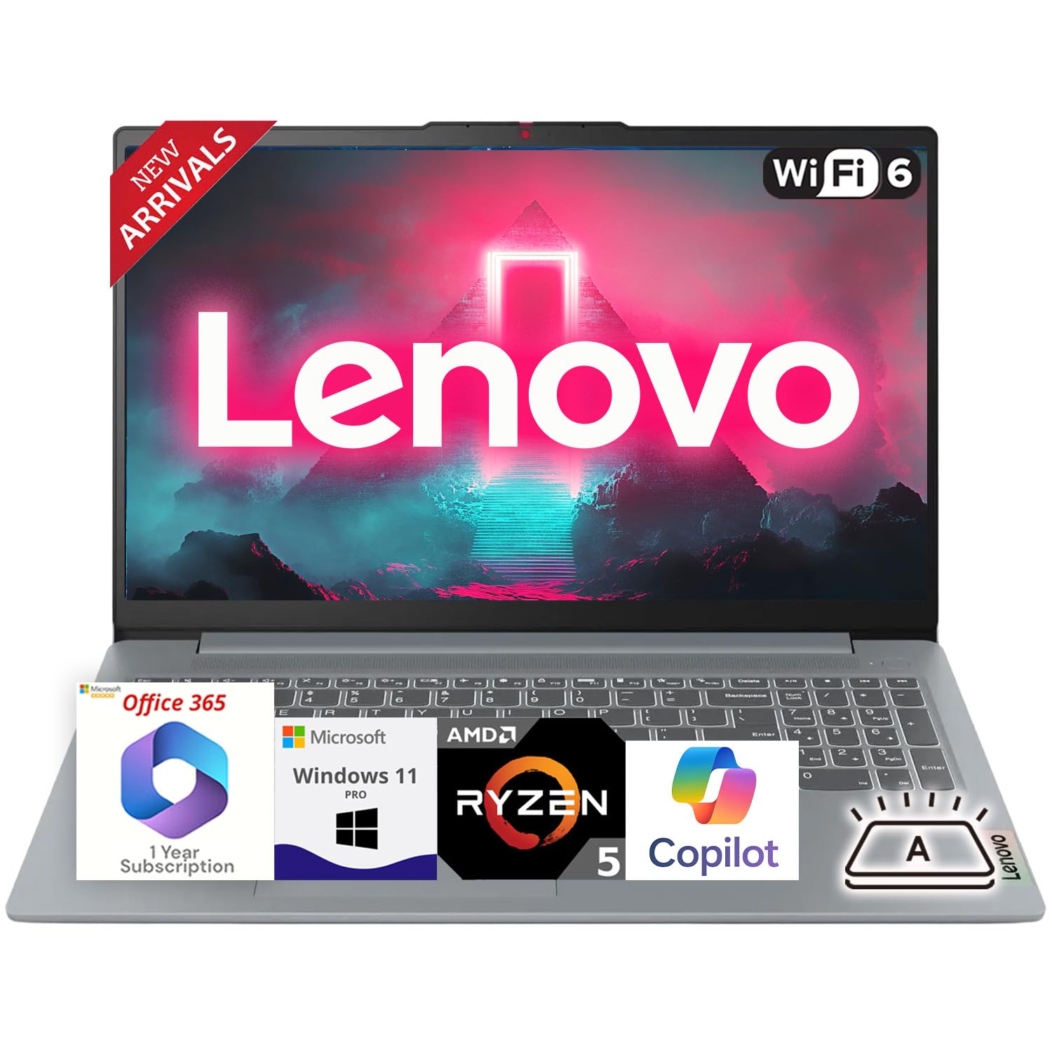 Lenovo Ideapad Laptop With AMD Ryzen 5, 16GB RAM, 512GB SSD - 15.6" FHD Display With 1-Year Office 365