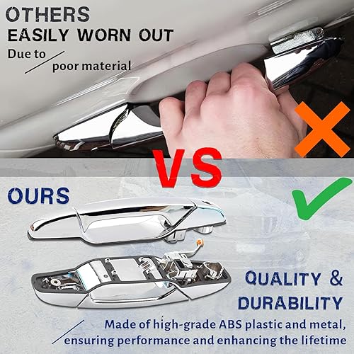 Miniatura 4 de Manija de puerta exterior delantera derecha compatible con Silverado Suburban Tahoe Avalanche Sierra Yukon Cadillac Escalade 2007-2013, reemplaza la