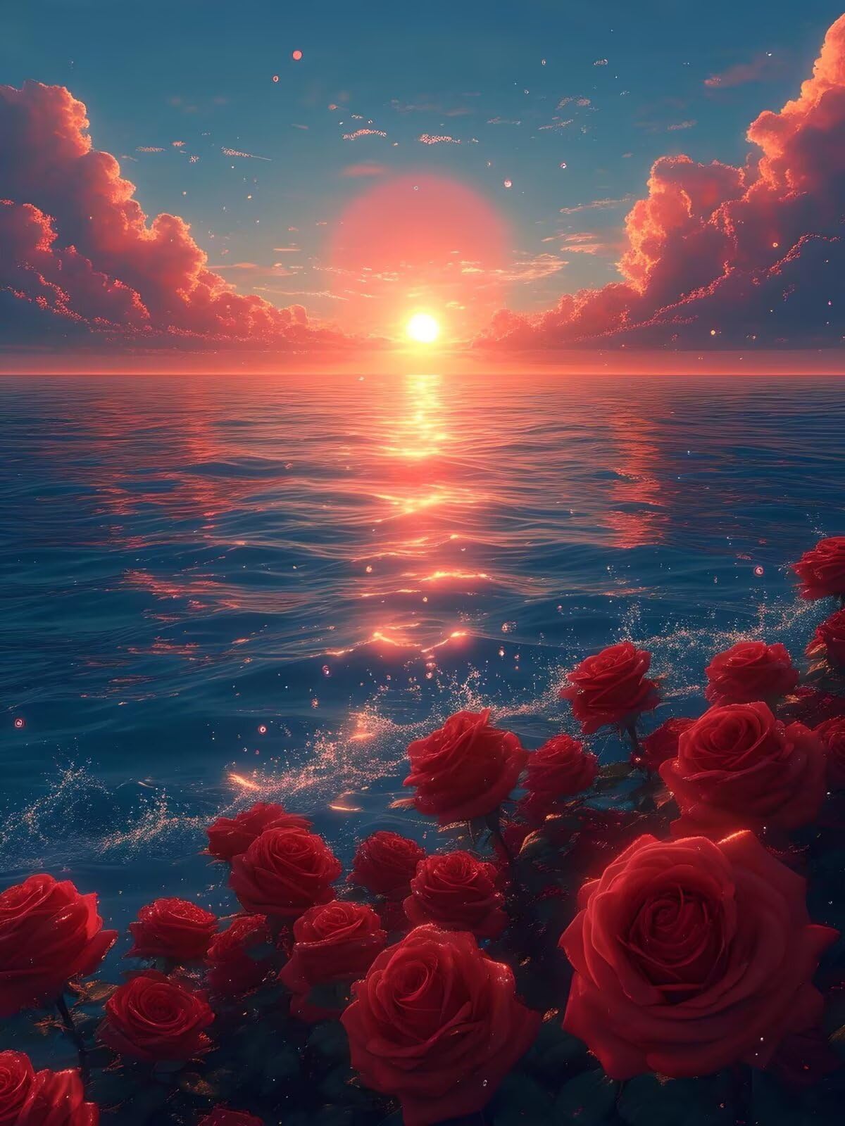 Diamond Painting Kit Completo Atardecer, Pintura Diamante 90 x 130 cm B-341
