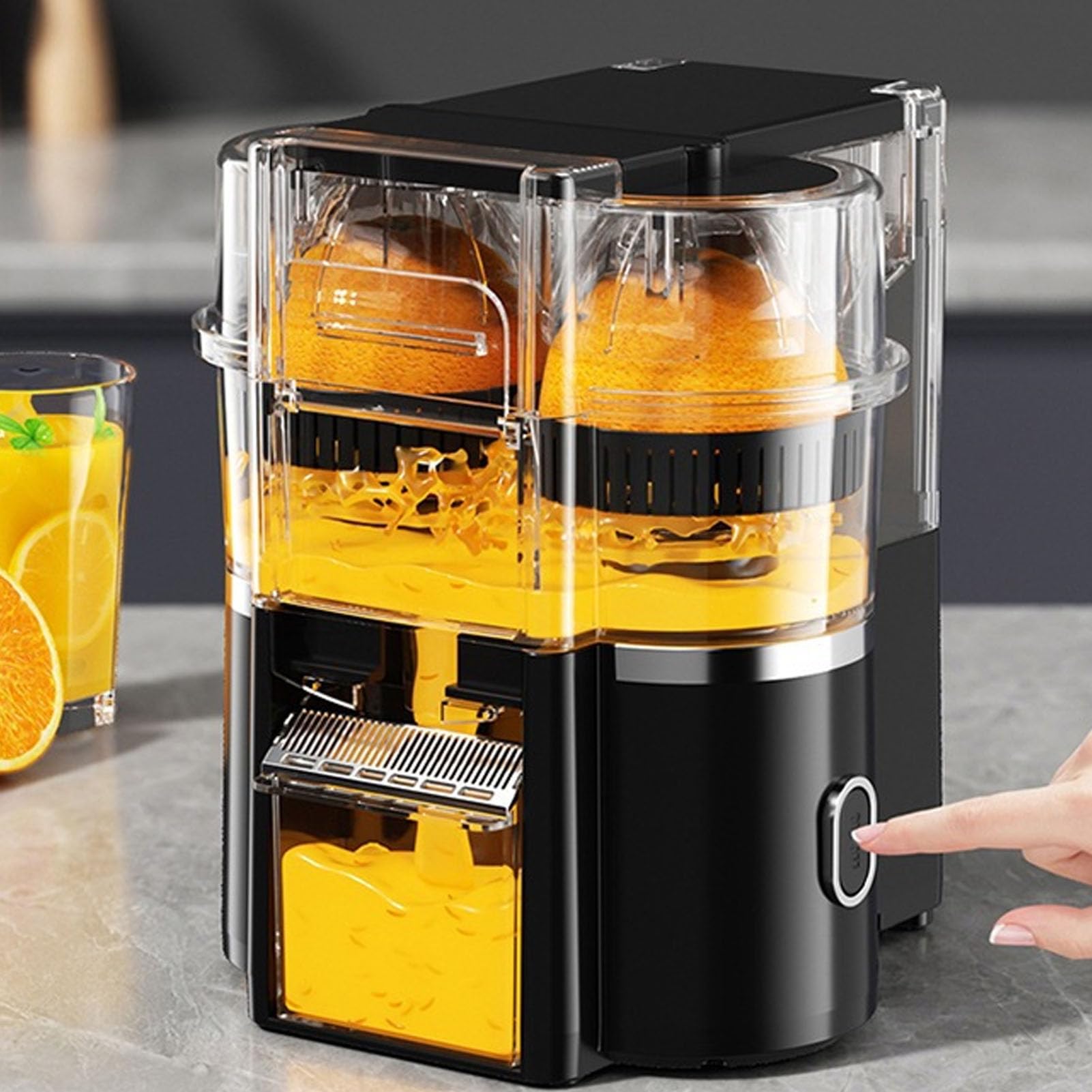 Fockety Presse agrumes électrique, capacité 600 Ml, Noir