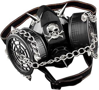 SteamPunk Chain Spike Vintage Cosplay Masuqes Gas Mask Respirator M2