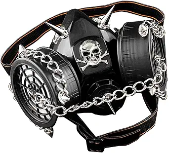 Steampunk Chain Spike Vintage Cosplay Gas Mask Respirator M2