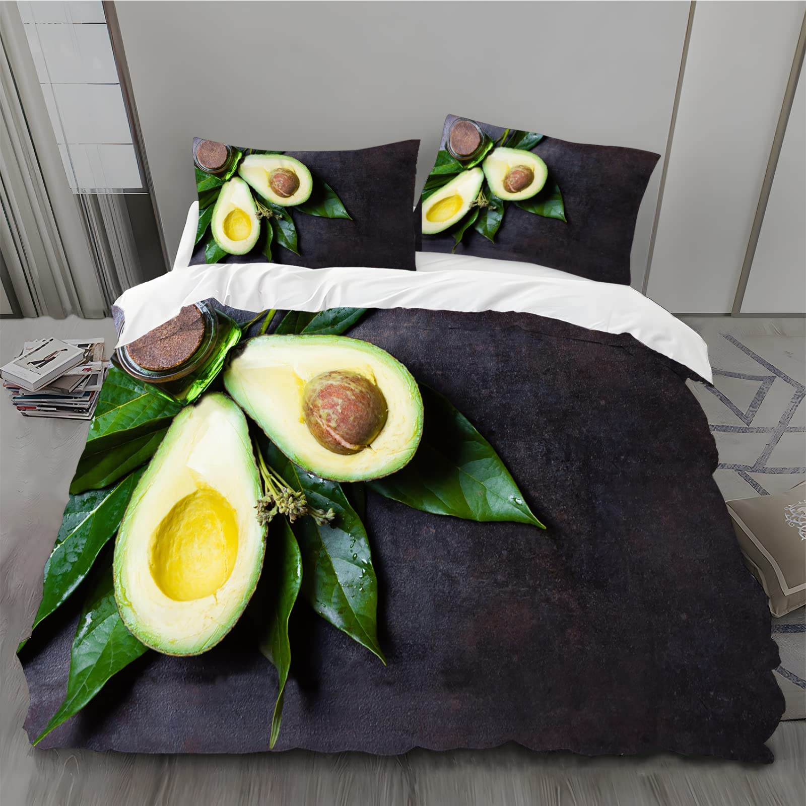 Eenpersoons dekbedovertrekset avocado beddengoed voor kinderen Eenpersoons dekbedovertrekset avocado beddengoed voor kinderen