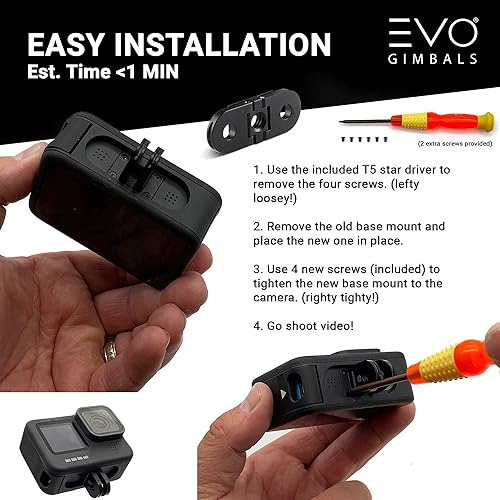 Miniatura 5 de Adaptador base PRO10 - Soporte de repuesto para GoPro Hero 12, 11, Hero 10, Hero 98 y GoPro MAX con rosca de 14 para trípodes, monopies y accesorios