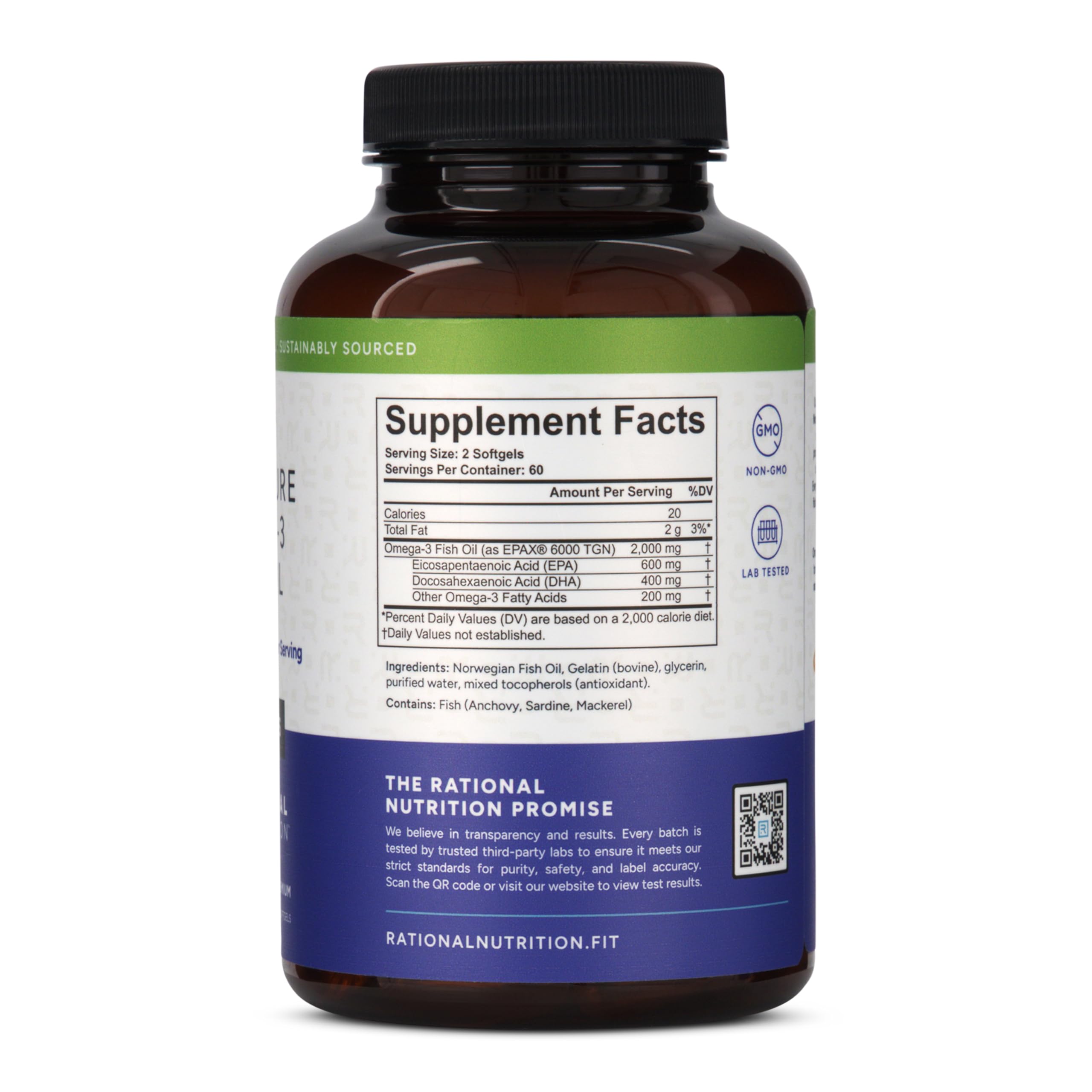 EPAX® Norwegian Omega-3 Fish Oil, IFOS Certified - 1000mg EPA & DHA, rTG Triglyceride Form, Third-Party Tested, No Fishy Burps - Heart, Brain & Joint Support - 120 Softgels — Amazon image 2