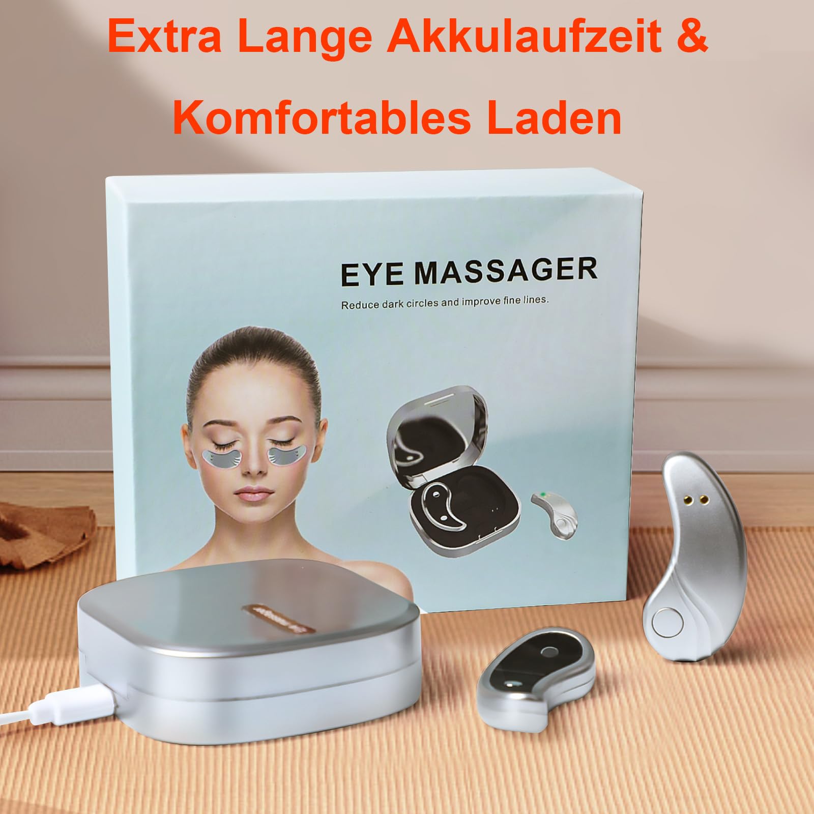 Glowpads Pro Wiederverwendbare Augenpads Augenpflege Gerät mit Rotlicht und Mikrostrom reduziert Schwellungen Augenringe feine Linien Premium Beauty Technologie für strahlende Augen