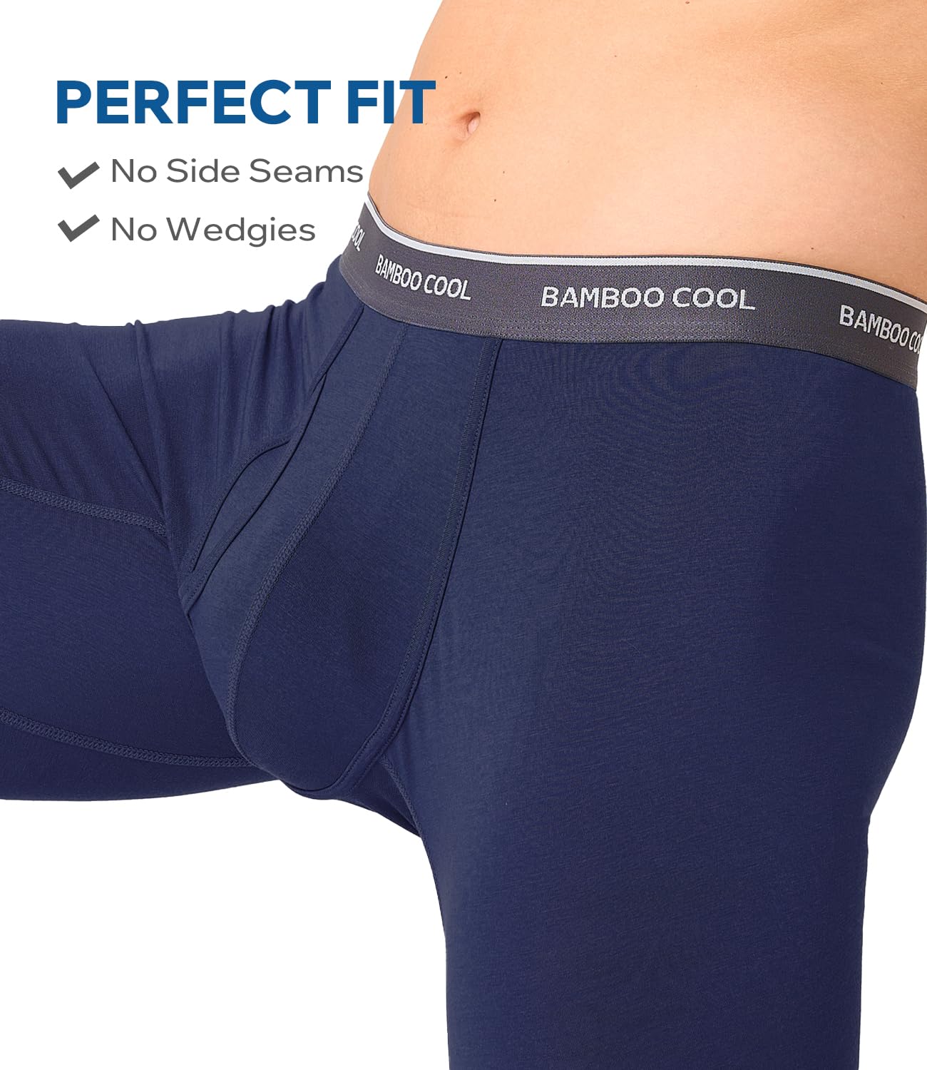 BAMBOO COOL Ultraweiche, atmungsaktive Herren-Boxershorts, feuchtigkeitsableitende Unterwäsche, bequeme Passform, ohne Etikett
