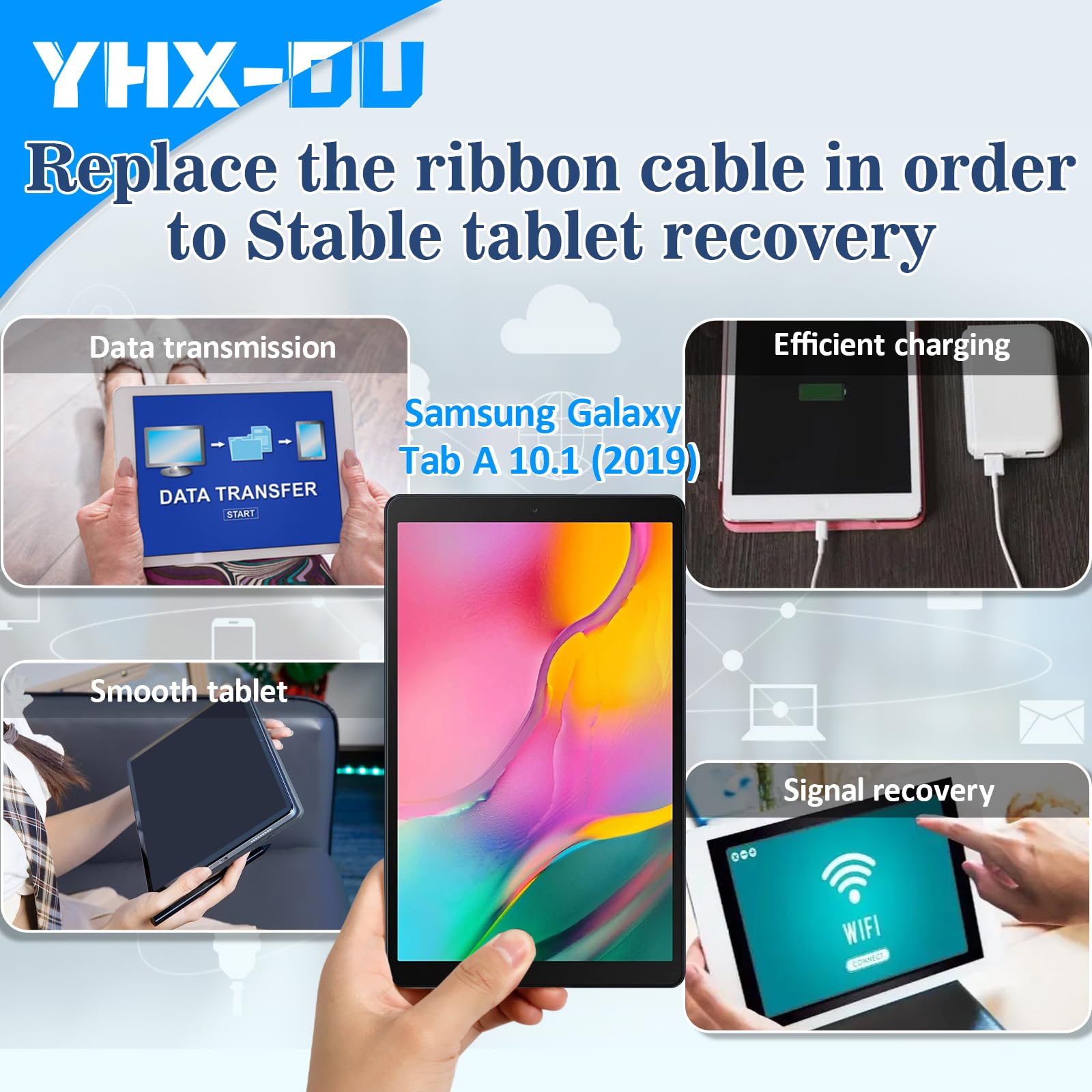 Cable Flexible de Pantalla para Samsung Galaxy Tab A 10.1 SM-T515 SM-T510 LCD Tablet Display Flex + Herramientas