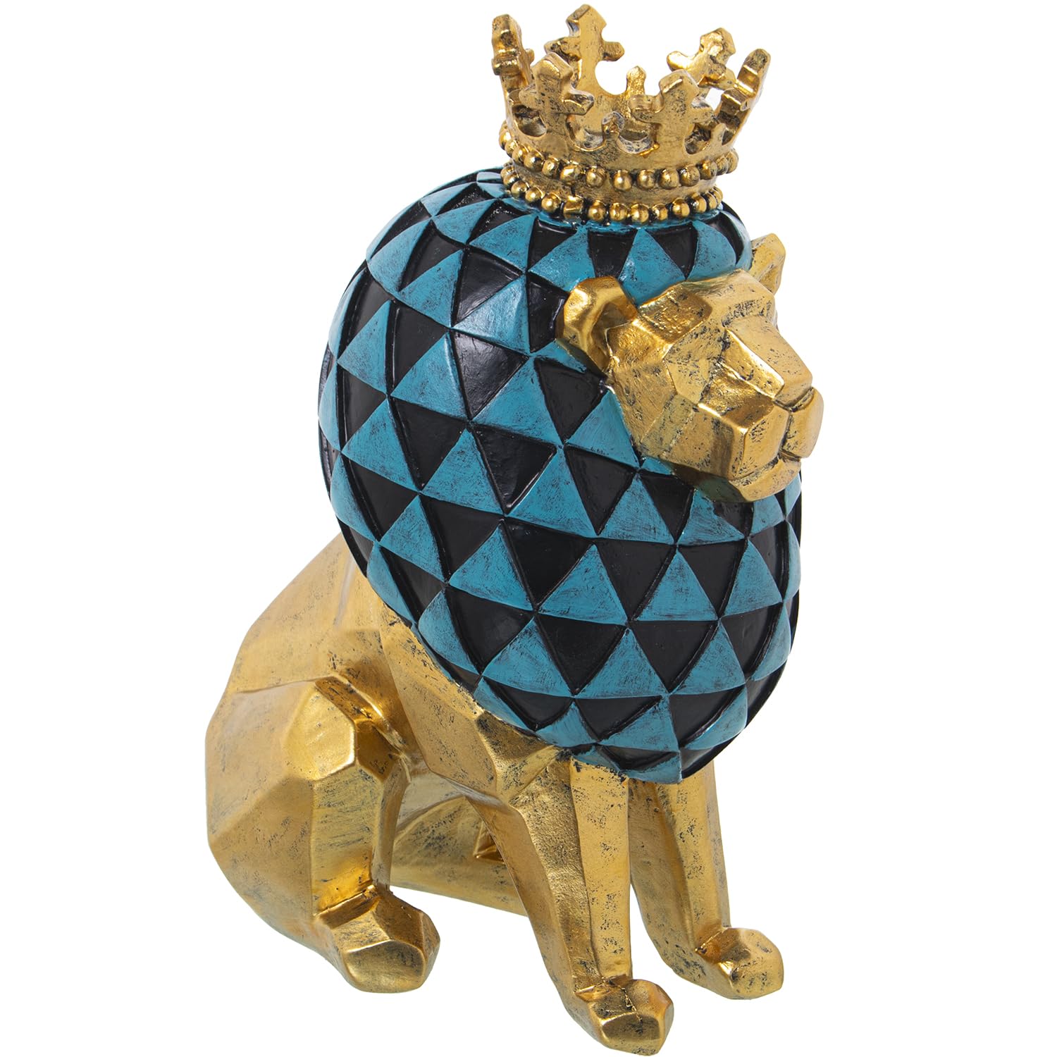 Statue de Roi Lion en résine pour valoriser un meuble terne ou un bureau vide