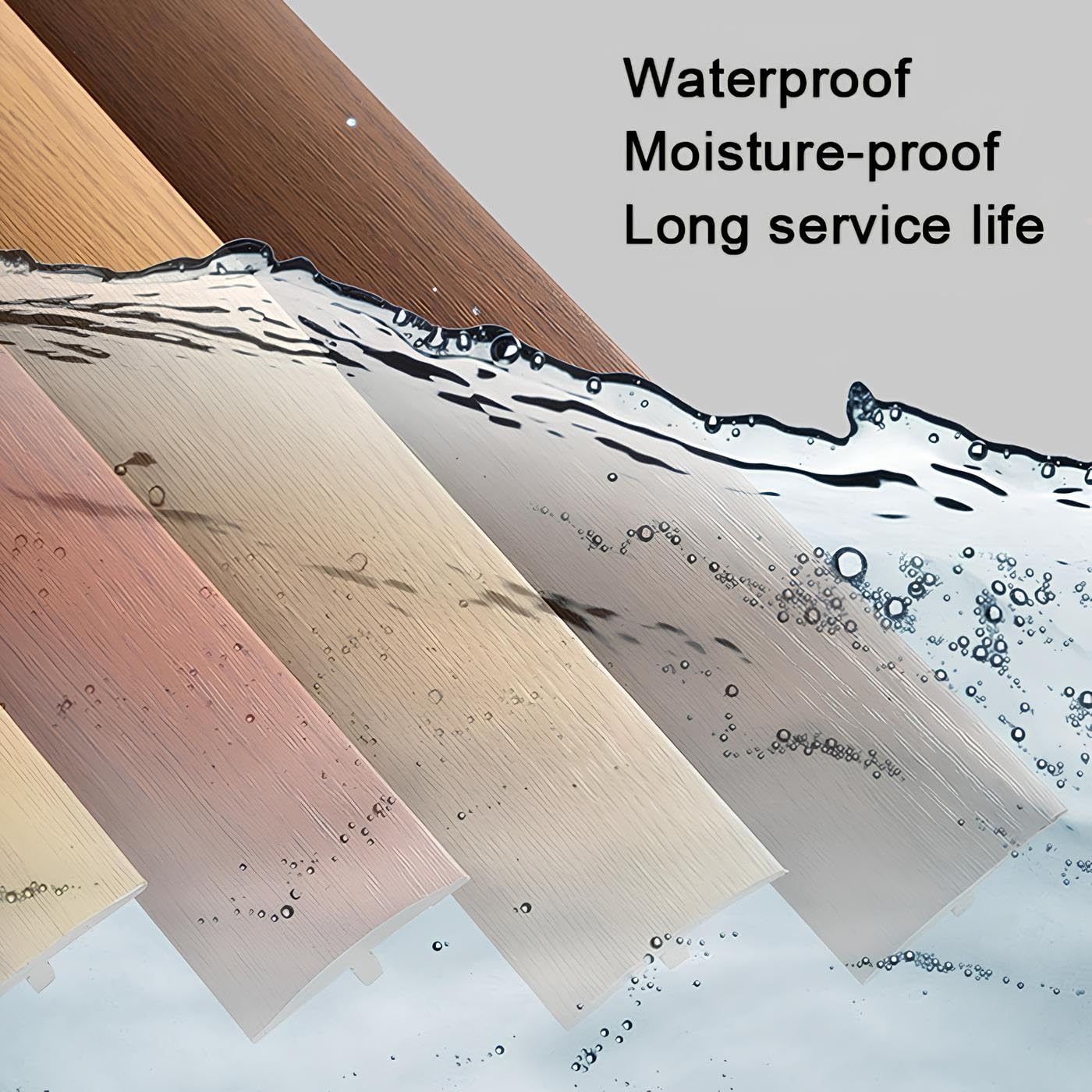 Striscia Di Autoadesivo Soglia In PVC Profilo Di Transizione Pavimento | Strisce Di Copertura Per Pavimenti Per Coprire Fughe Tra Pavimenti In Legno E Piastrelle(Walnut,105cm)