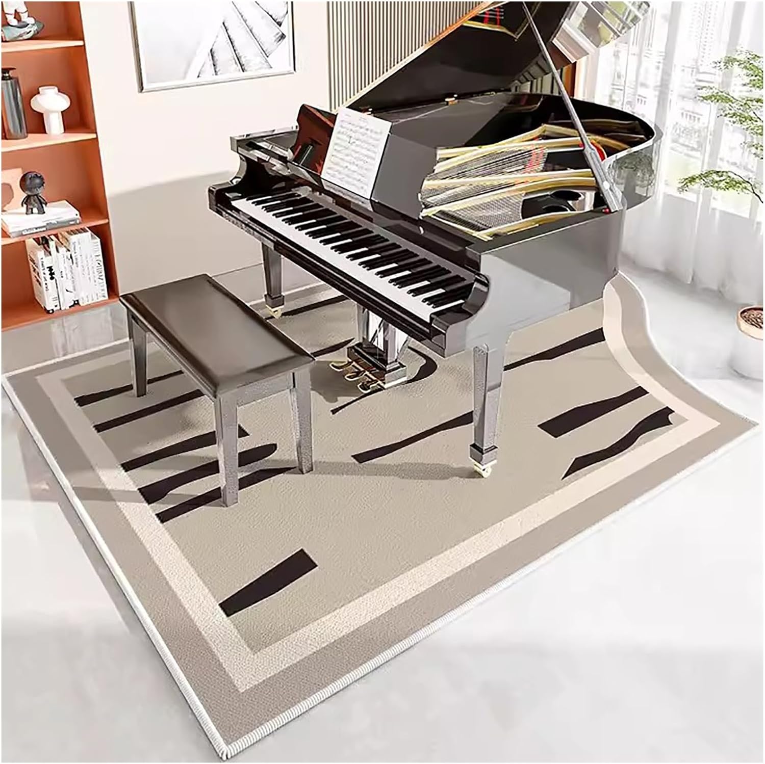 10mm厚アップライトピアノラグドラムマット防音マット、アップライト