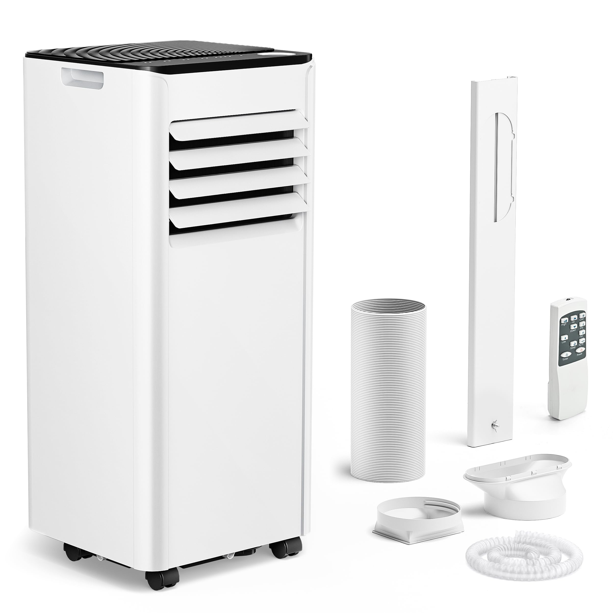 Mobiles Klimagerät 7000 BTU 2,0kW, Kühlen&Ventilieren&Entfeuchten, Raumgröße bis 20㎡, Mobile Klimaanlage mit Abluftschlauch