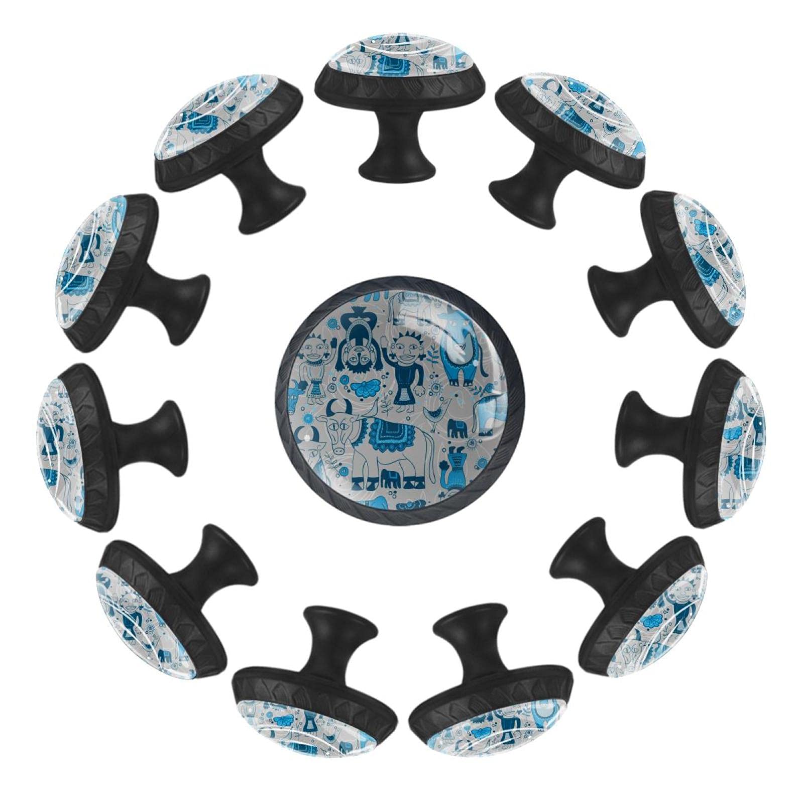 Boutons de tiroir vache bleu 35 mm pour décorer la chambre d'enfant