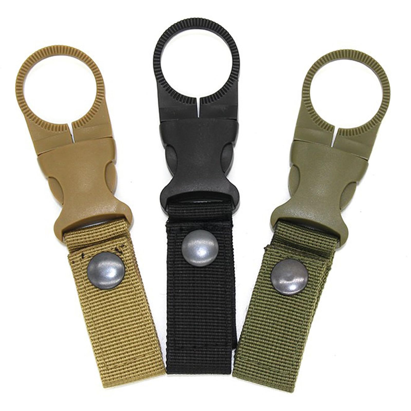 VBSYUYQ 3 Pcs Nylon Water Bottle Holder Clips for Outdoor Camping Hiking