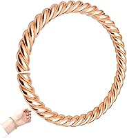 LIUJUN Pure Copper Tensor Bracelet - Handmade Twisted Bangle for Women Men, Health Energy Flow Jewelry Gift