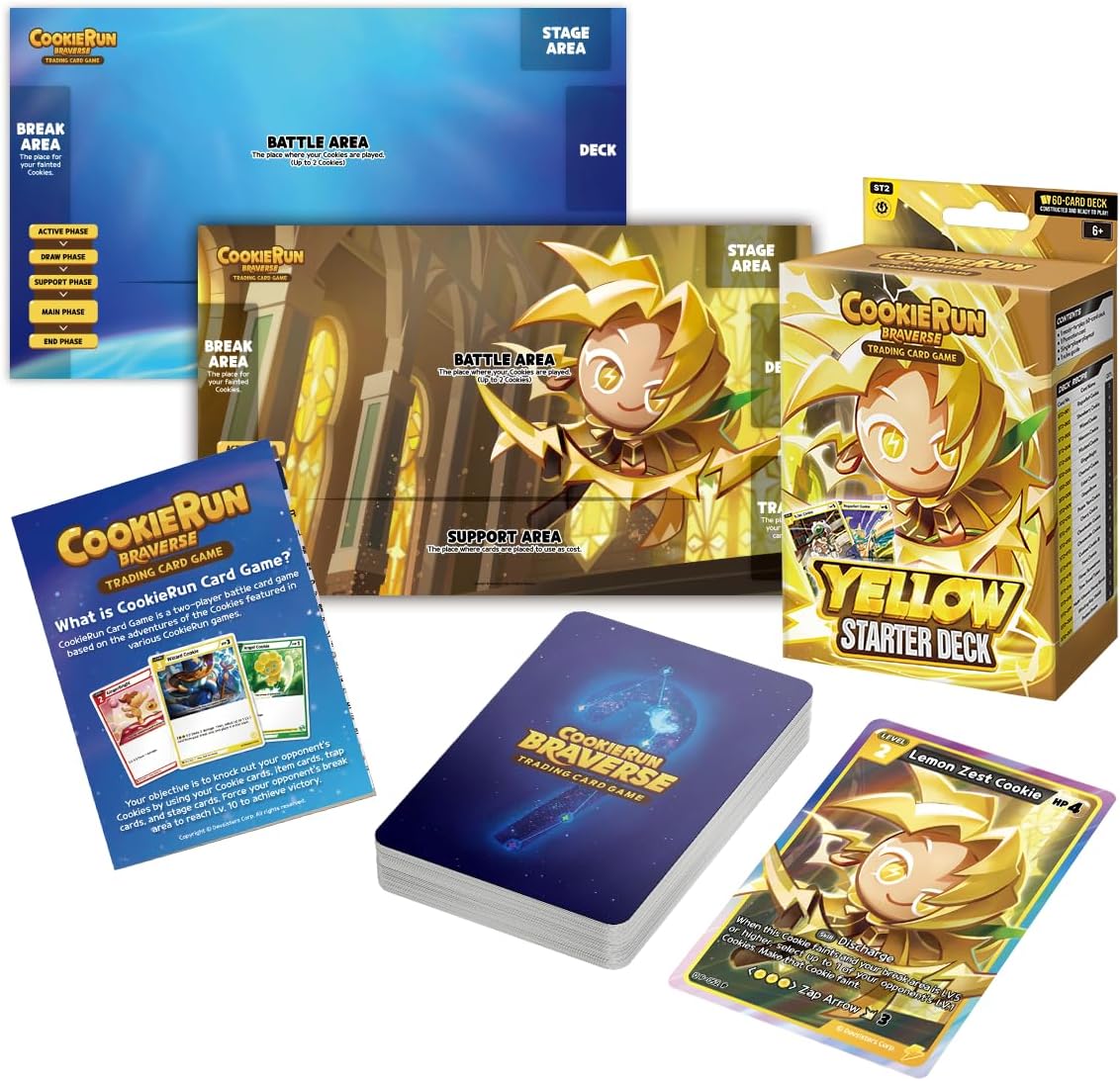CookieRun Trading Card Game: Starter Deck Yellow | 2 Player Competitive TCG | 20 Minutes | Includes 60 Cards