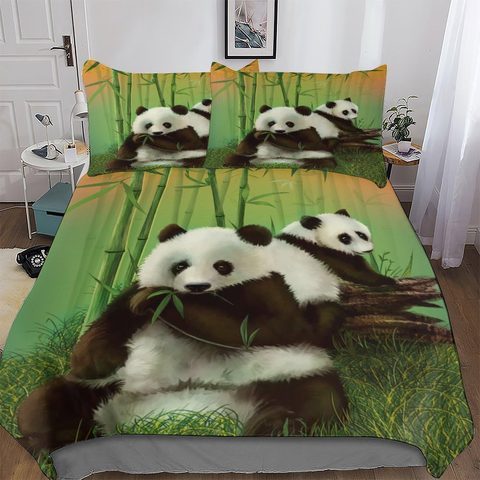Housse de couette Panda 220x240 cm pour transformer la chambre d'enfant en un cocon de douceur