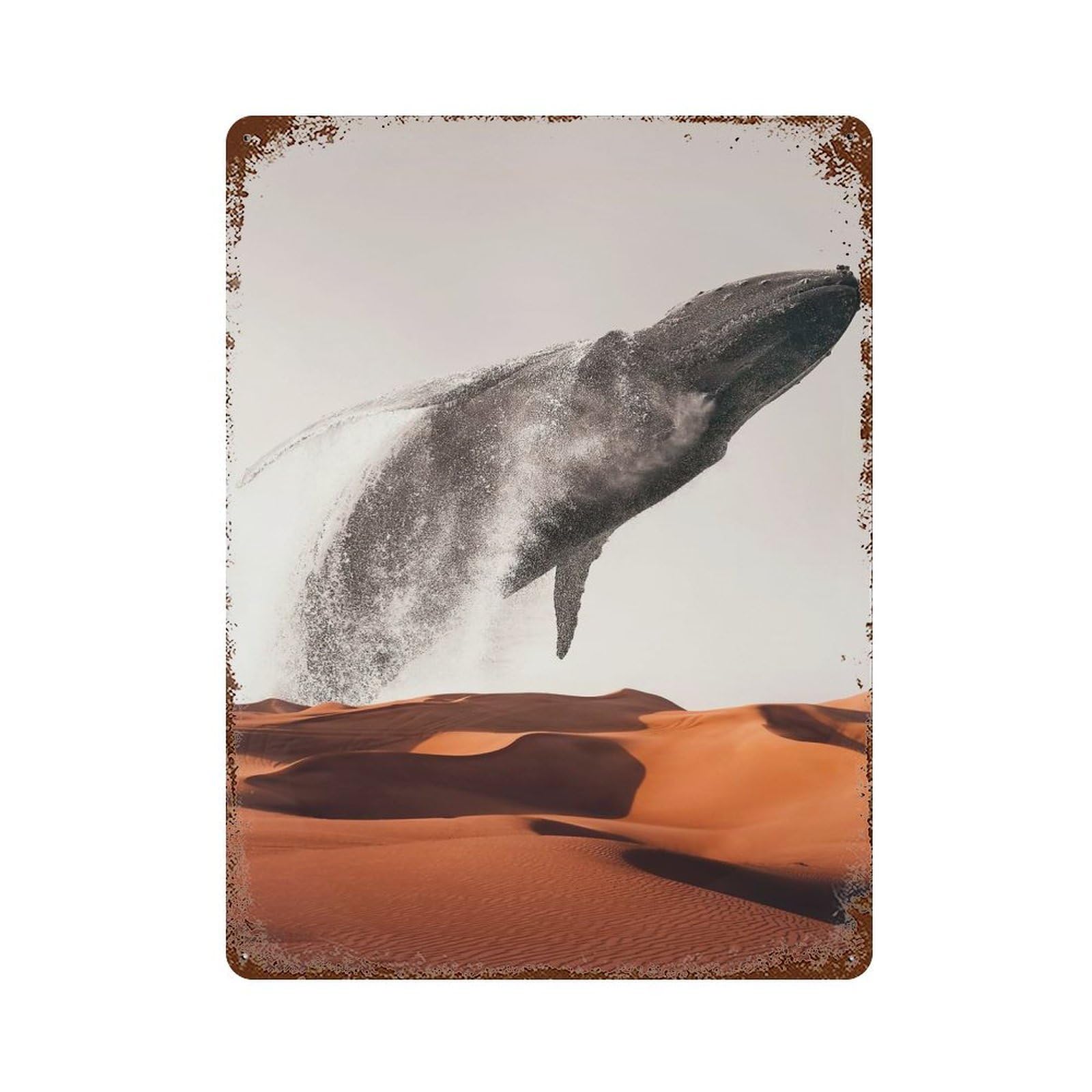 Marvellous Whale Decorative Tin Sign 15.7"x11.8", for Bistro, Counter And Cafe Decor, Retro Wall Decor