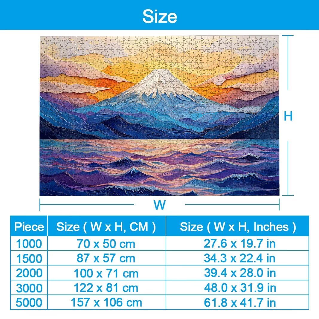 Puzzle 5000 Piezas, Puzzle Montaña de Madera para Adultos, Regalos -2514