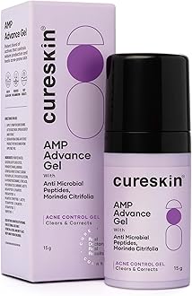 Cureskin AMP Advance Gel | Clarifying Gel for Face and Body | Smooths and Soothes Blemish-Prone Skin, 15 g (Pack of 1)