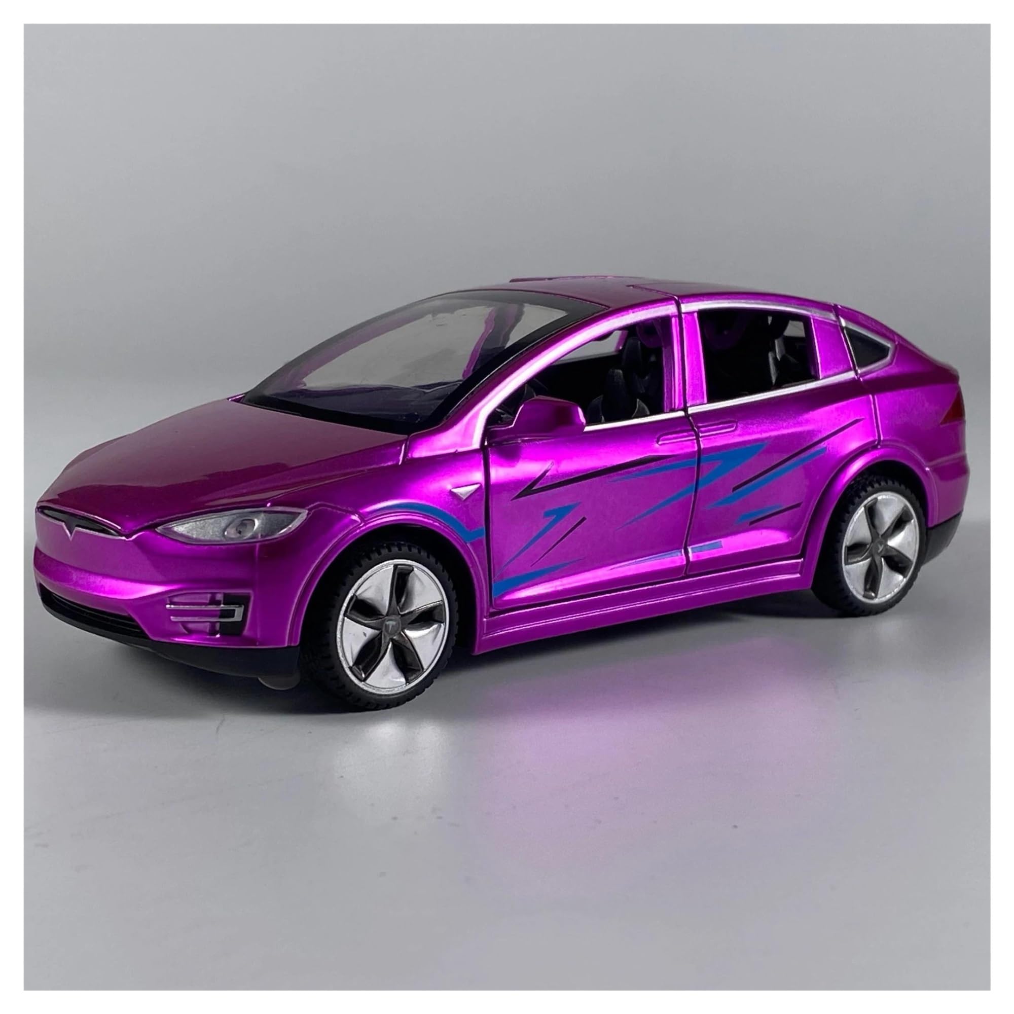 Btwodian Purple Scale Model Car For Tesla For Model X Diecast Model Car
