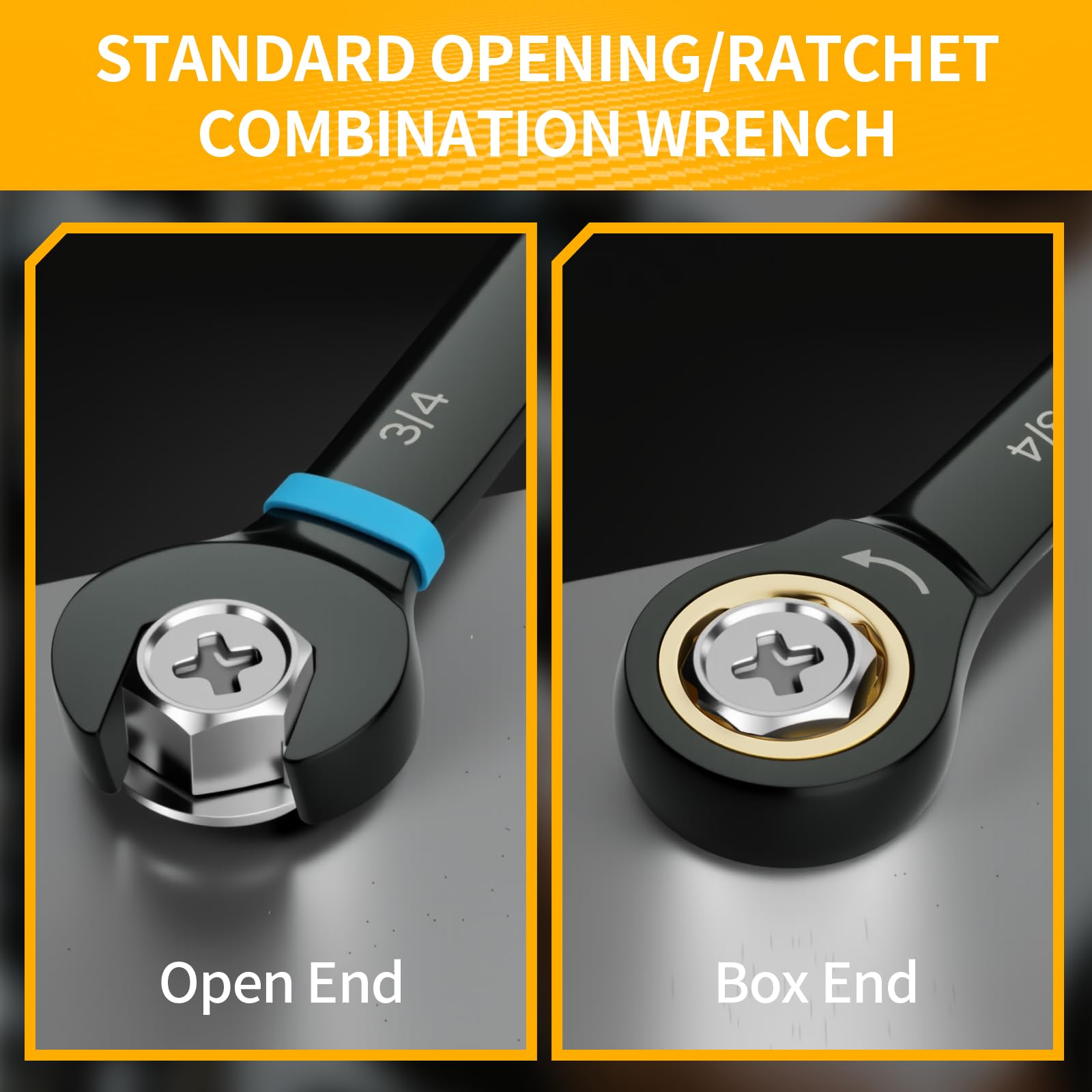 Grenpro 9PC Ratcheting Wrench Set - Durable & Compact -5