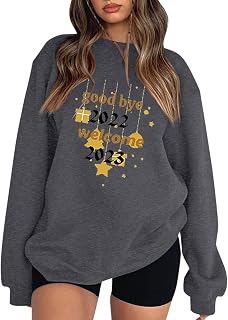 YuzRong Women's Blouses & Shirts Womens Autumn And Winter Loose Top Letter Print Series Shoulder Sleeve Pullover Sweatshirt Causal Tops Daily Wear